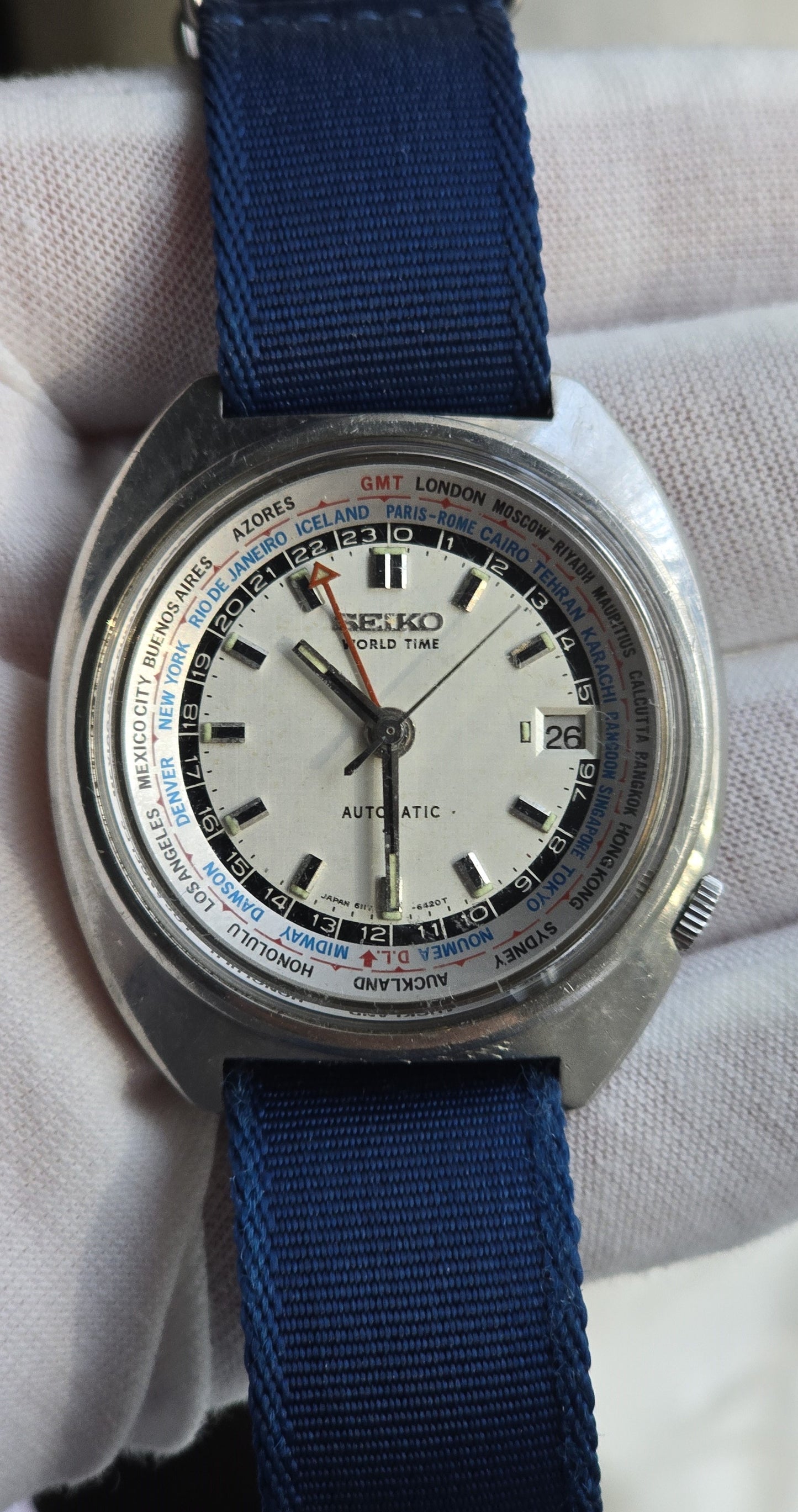 1971 Seiko World time 6117-6049 "Error Bezel"