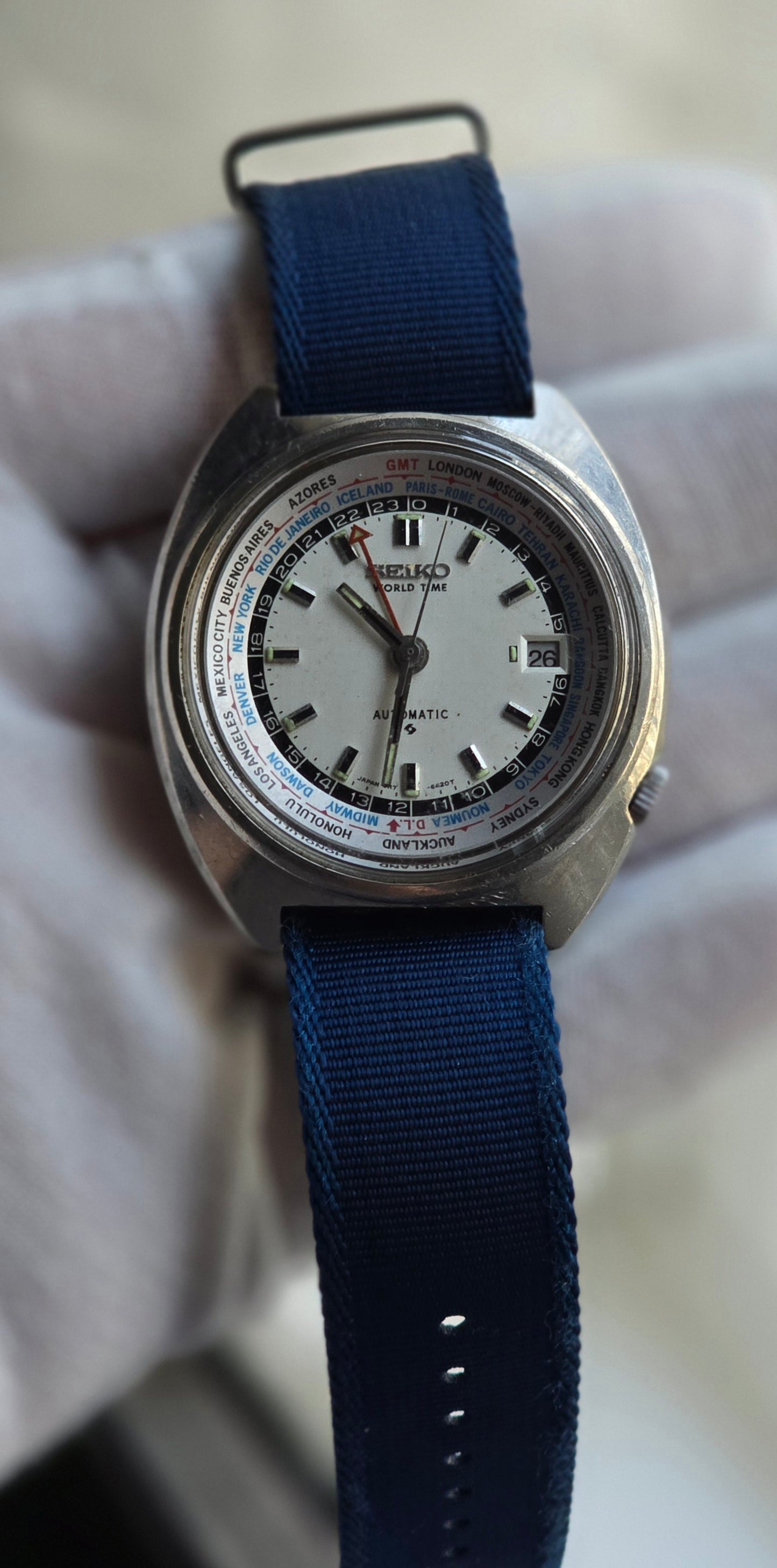 1971 Seiko World time 6117-6049 "Error Bezel"