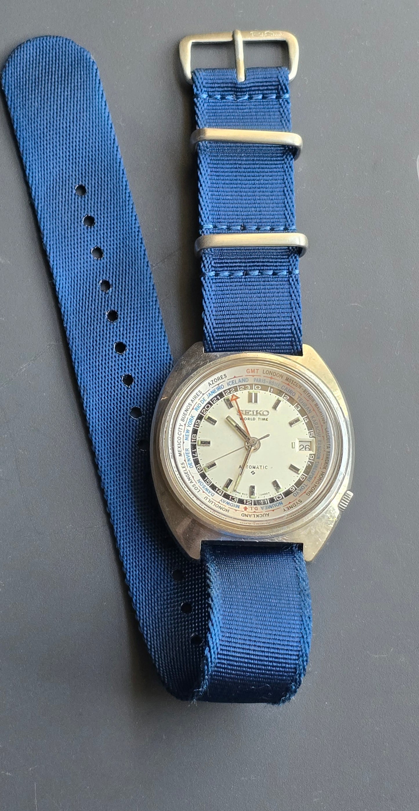 1971 Seiko World time 6117-6049 "Error Bezel"