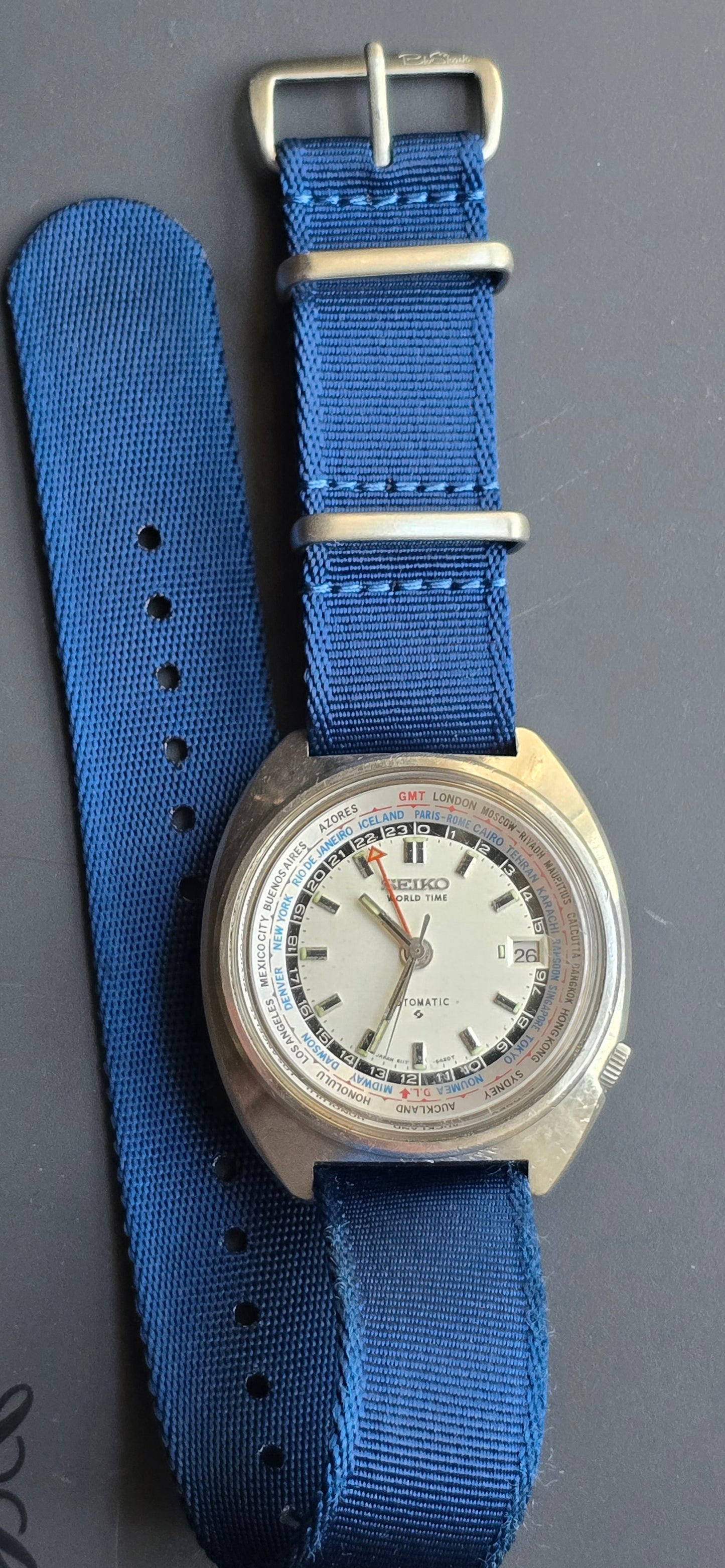 1971 Seiko World time 6117-6049 "Error Bezel"