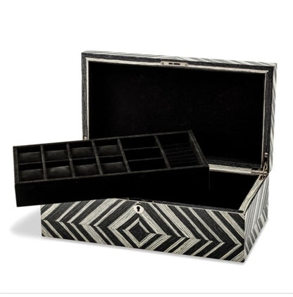 M+K Collection Luxury High Gloss Brazilian Wild Walnut Veneer 8-Slot Locking Watch and Jewelry Case